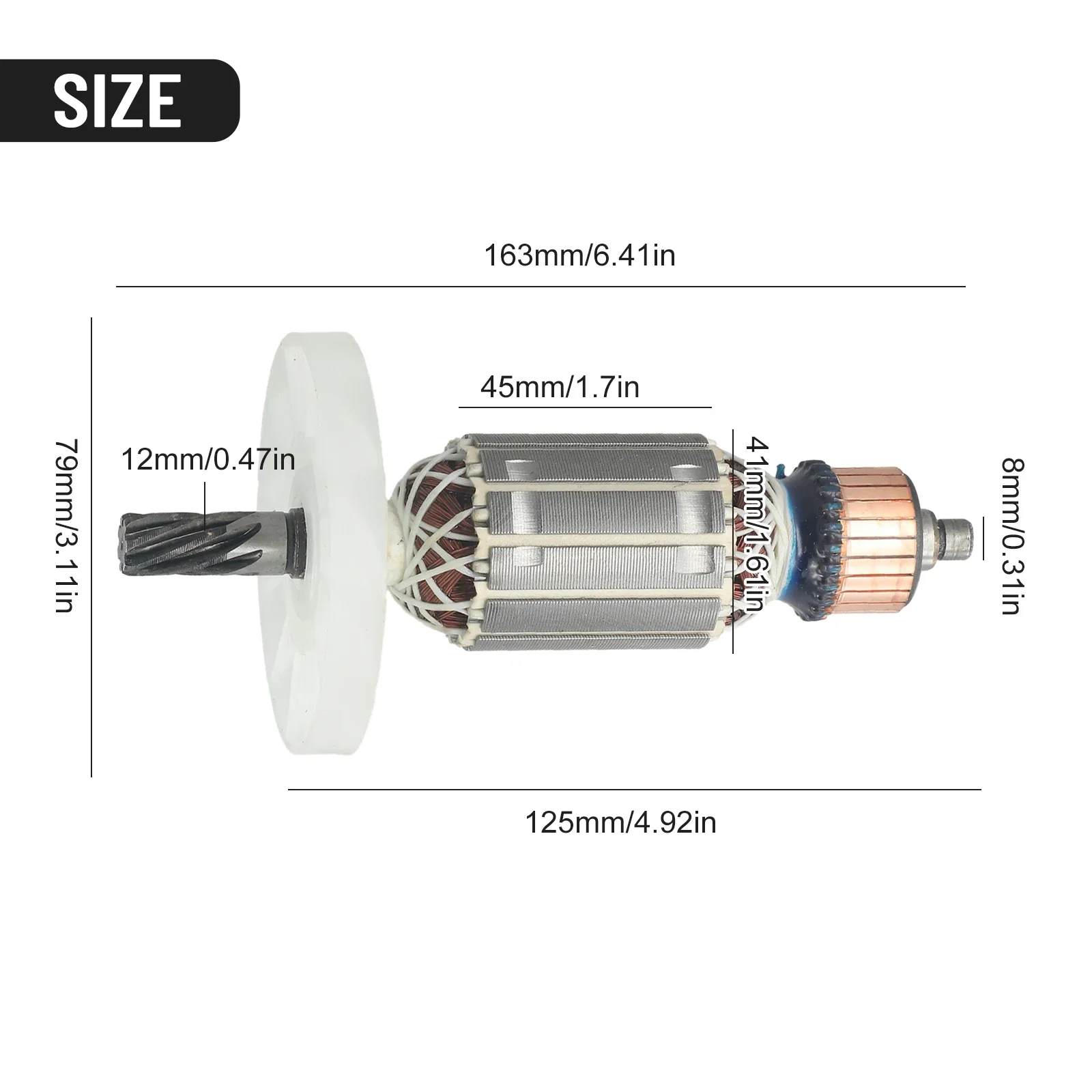 AC220V-240V Armature Anchor Replacement For Electric Rotary Hammer HM0810 Armature Anchor Replacement For Electric