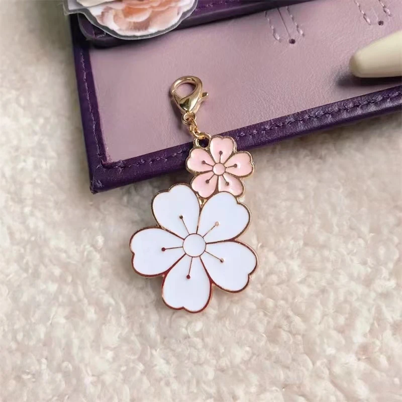 New Sakura zipper head for Journal Notebook Pearl Pendant Organizer Decoration Cute Planner Accessories