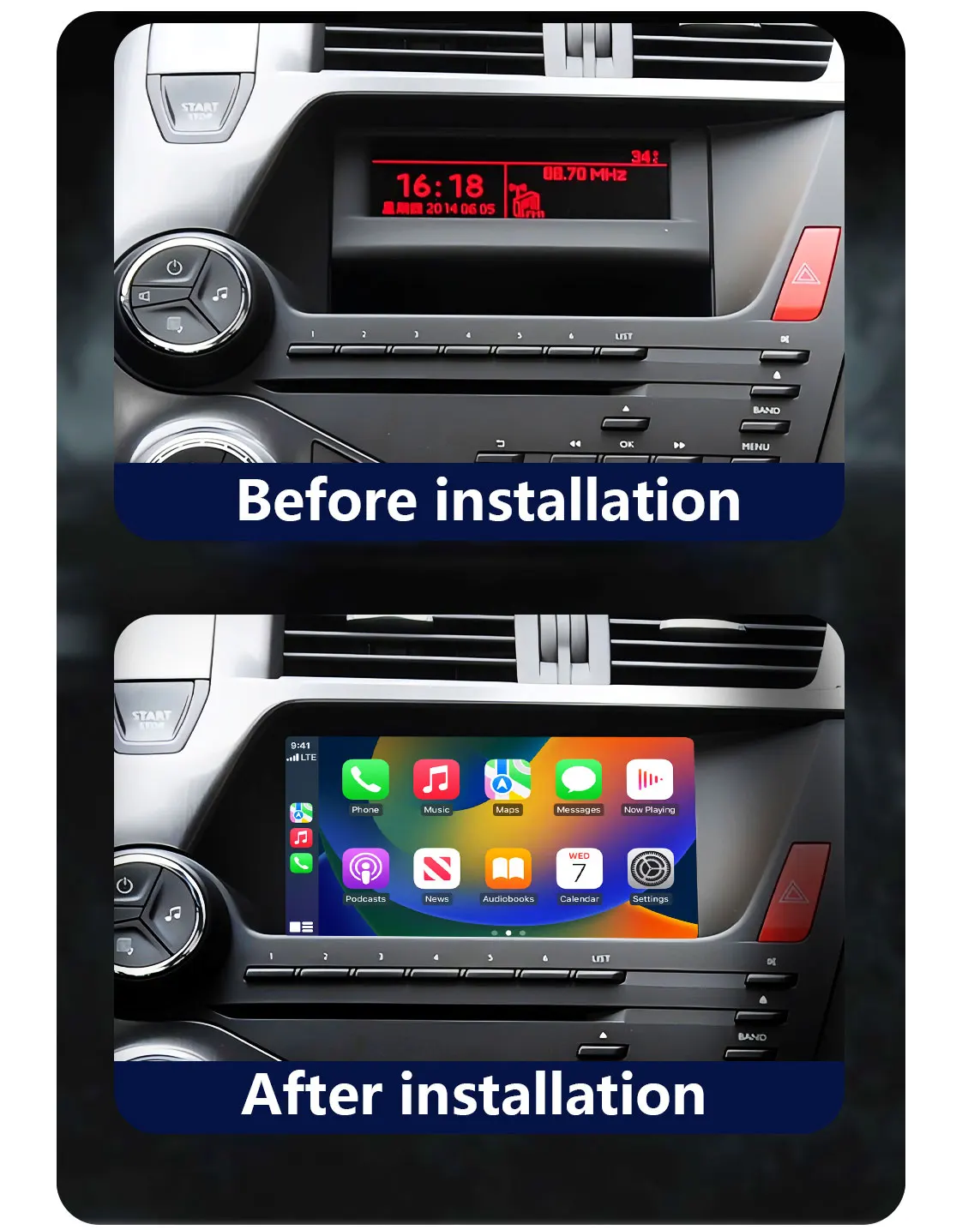 Car Multimedia Carplay For Citroen DS 5 DS5 508 Peugeot 2010-2015 Navigation GPS WIFI Auto DSP Bluetooth Upgrade Models Stereo