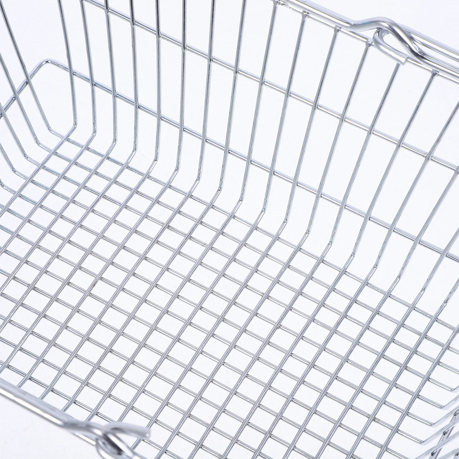 Mini-winkelmandje voor kinderen Ijzerdraadmand Handvat Multifunctioneel speelhuis Supermarkt Winkelwagenopslag Poppenhuismeubilair