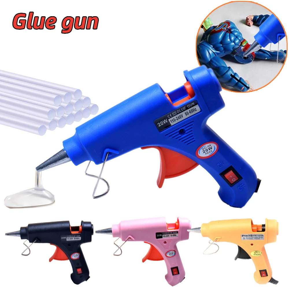 20W Hot Melt Lijmpistool met Zegel Wax Lijm Sticks Huishoudelijke DIY Industriële Guns Warmte Temperatuur Thermo Elektrische Reparatie tool