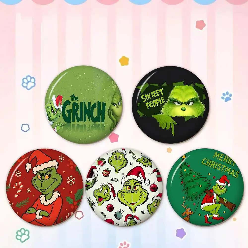 How the G-Grinch Stole Christmas Creative Tinplate Soft Button Pins Icon Brooch Lapel Backpack Badge Accessories Pin