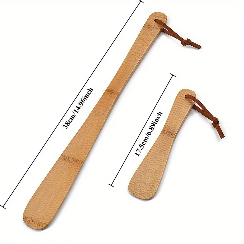 Bamboo Shoe Horn Long Handle – Elderly & Pregnancy Friendly, Easy Slip-On Shoe Helper, Perfect Gift