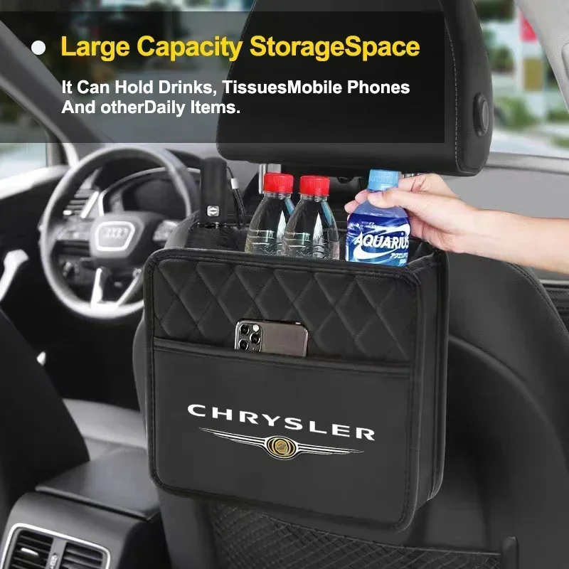 Car Rear Seat Trunk Organizer Bag Folding Stowing Storage Box For Chrysler 300c Cruiser Grand Voyager Pacifica Town Country