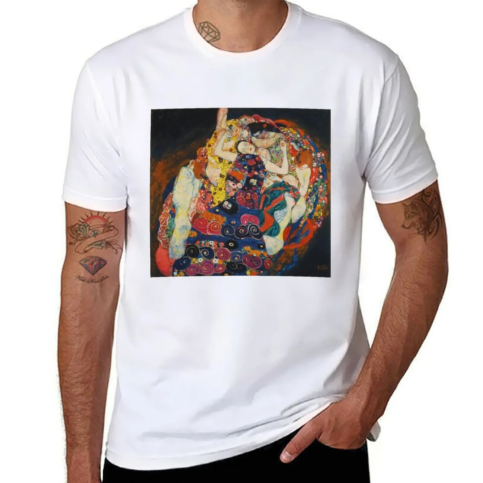 

The Virgin, Gustav Klimt, 1913 T-Shirt cotton t shirt man t shirts with prints T-Shirt