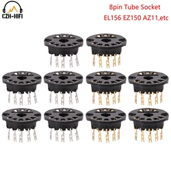 8pin Bakelite Vacuum Tube Sockets for EL156 EZ150 AZ11 AZ12 EF12 EF14 EL12 Hifi Amplifier DIY 2PCS