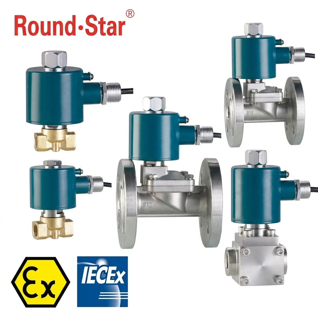 ZCSB Series Stainless Steel Brass Solenoid Valve 1/4 3/8 1/2 3/4 1 2 2.5 Inch Explosion Proof IECEx