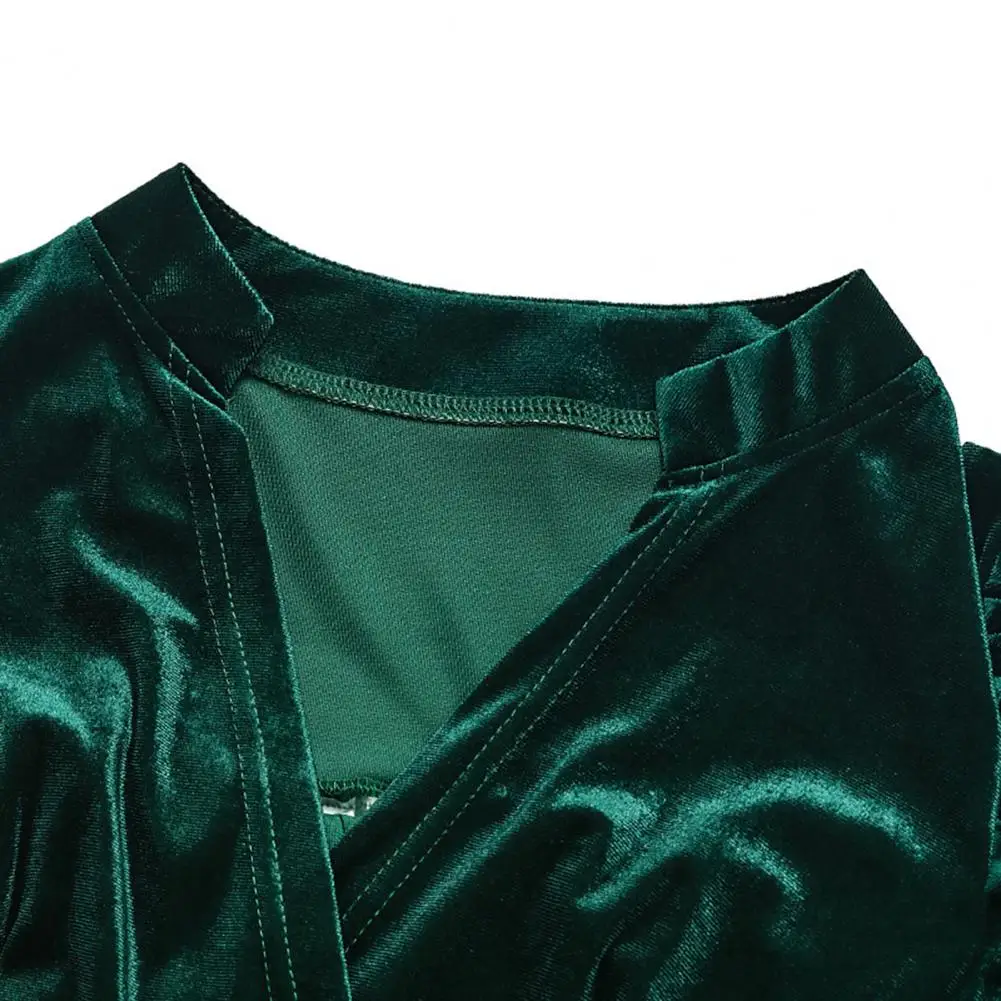 Abito da donna a maniche lunghe in velluto plissettato vintage sexy club abiti da ballo per donna abito in velluto abito longuette da spiaggia festa elegante