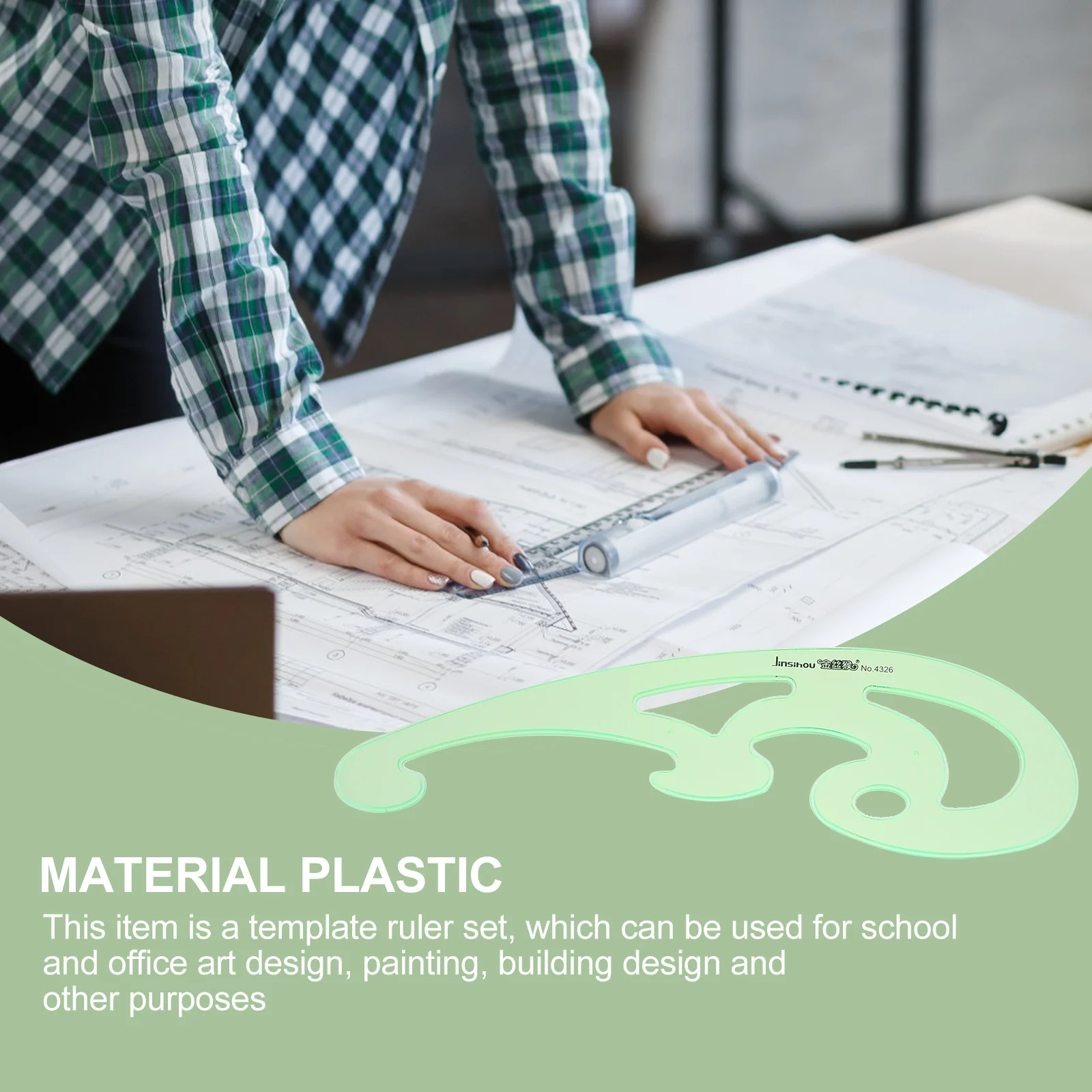 

6pcs Geometric Drawing Templates Plastic Measuring Rulers For Artists Architects Students Drafting Tools Handicraft Supplies