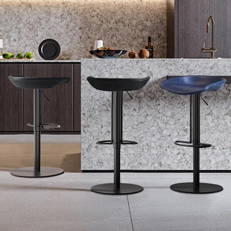 Taburetes de Bar minimalistas ajustables, Taburetes de Bar de diseño para salón, Taburete nórdico alto para desayuno, muebles de Cocina