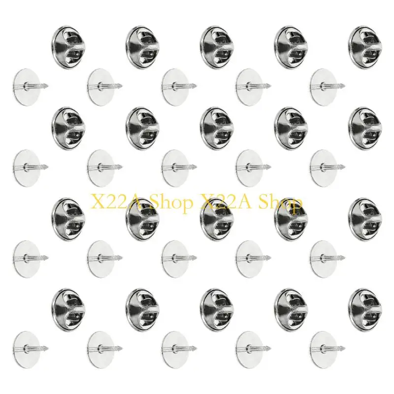 Unique 20pcs Sturdy Flat Metal Pin Backings For Team Activity