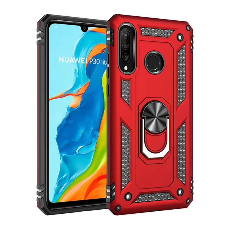 For Huawei P30 Lite Shockproof Case For Huawei P40 Lite E Pro P30 Pro P20 Lite P Smart Z 5G Ring Holder Armor Phone Cover Funda