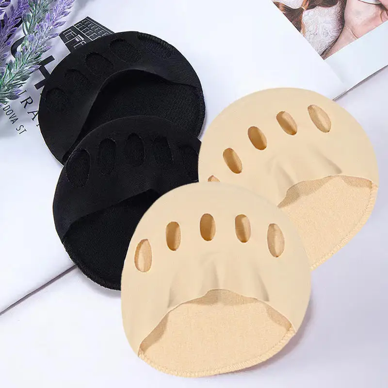 

1 пара накладок на переднюю часть стопы с пятью отделениями для пальцев ног для женщин, для высоких каблуков, полустельки, от мозолей и натоптышей, для ухода за ногами, амортизирующие, вкладыши для пальцев ног