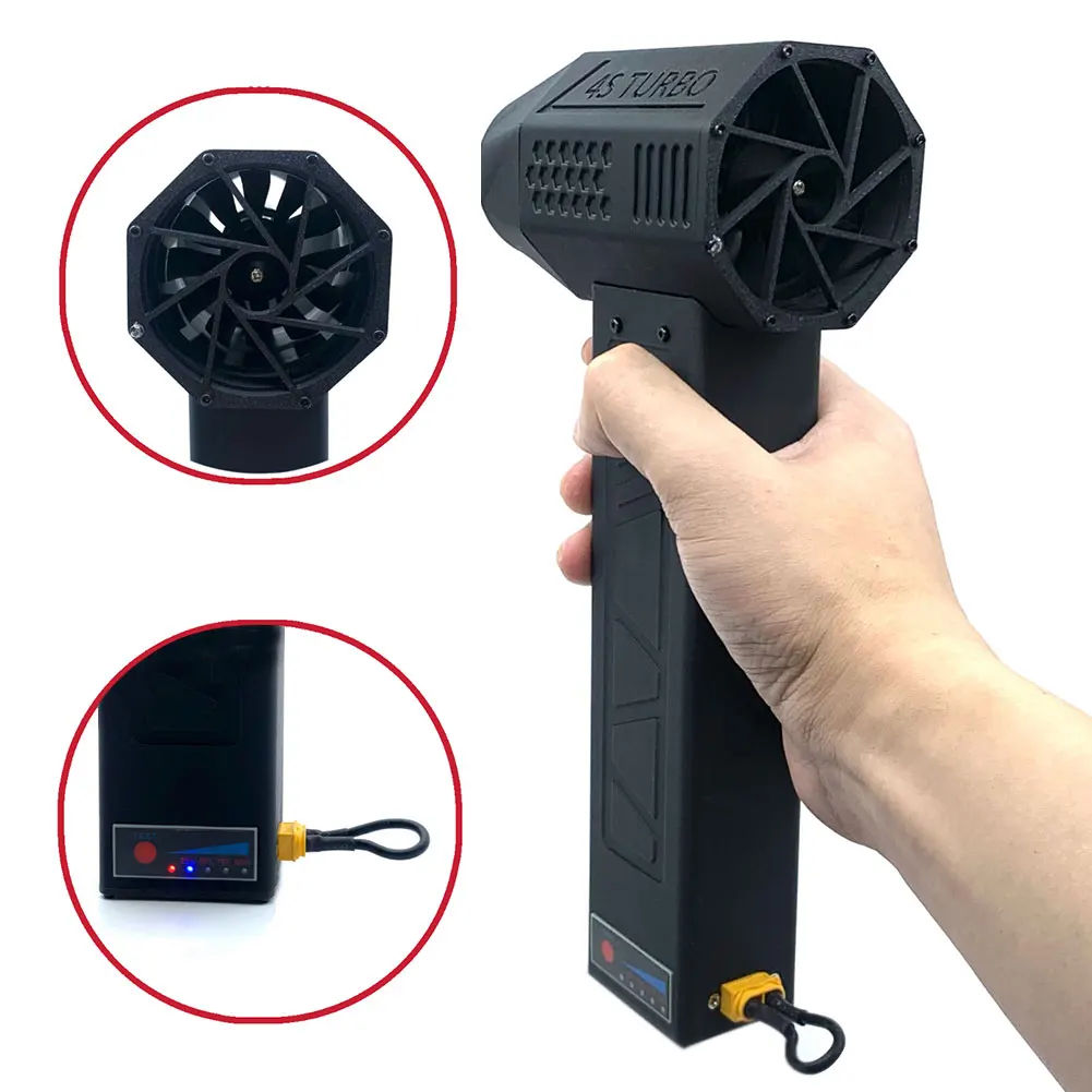 

Car Violent Blower 50mm Brushless Motor Thrust 1300g Handheld Duct Fan 4000mAh Lithium Battery Powerful Blower Car Washer