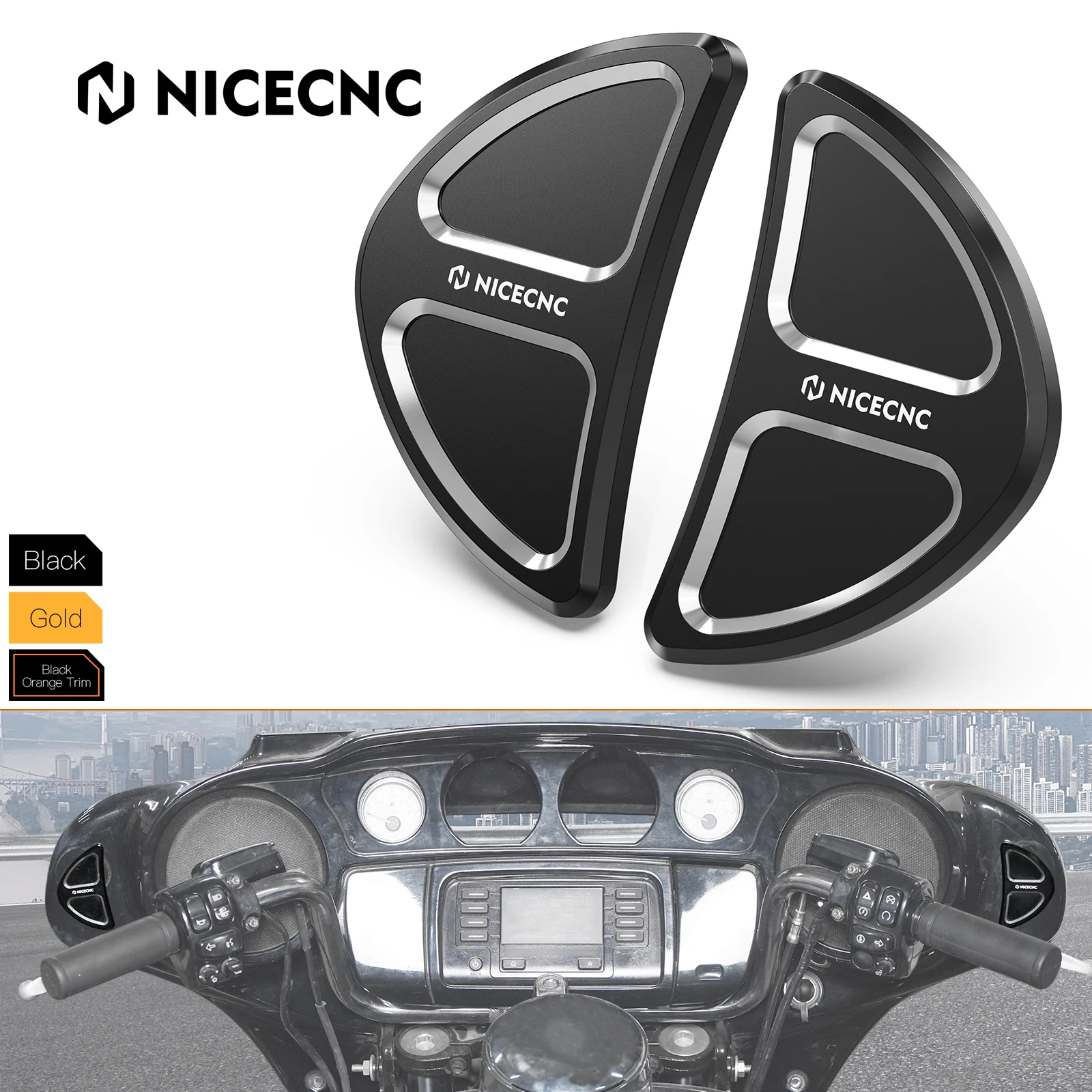 Motorcycle Batwing Fairing Mirror Hole Plugs for Harley Street Glide/Special 2014 2015 2016 2017 2018 2019 2020 2021 2022 2023