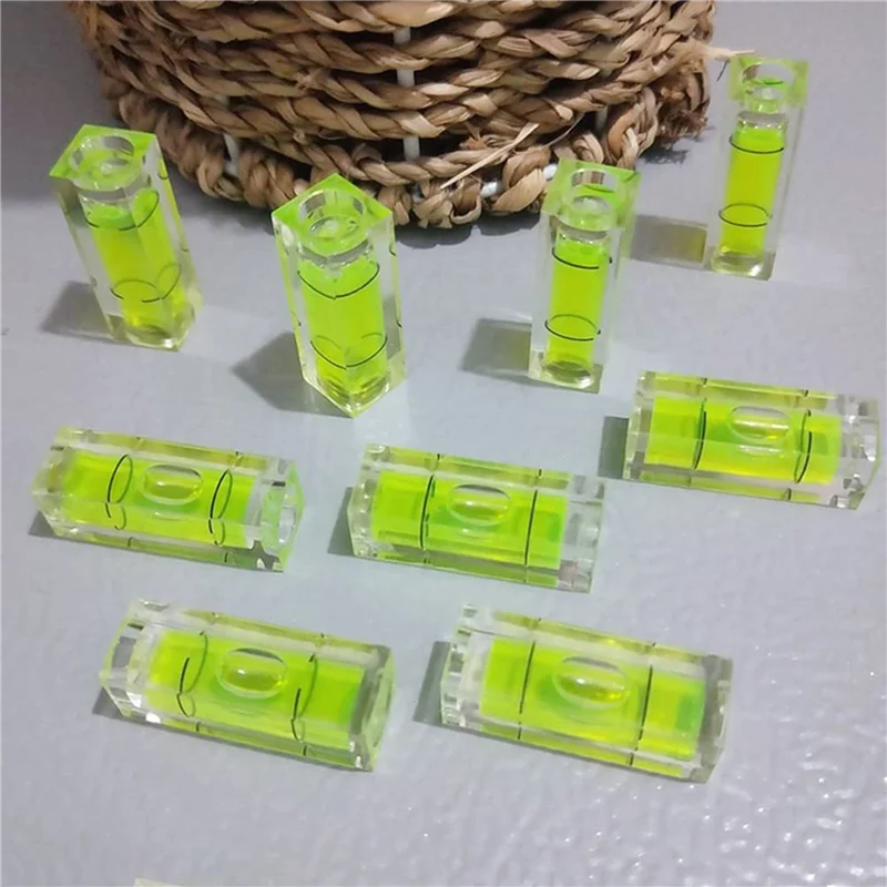 AB47-40Pcs 미니 버블 수준기 10X10x29mm 사각 수평계 벽 프레임 아트 디스플레이 사진 걸이 RV 삼각대 측정