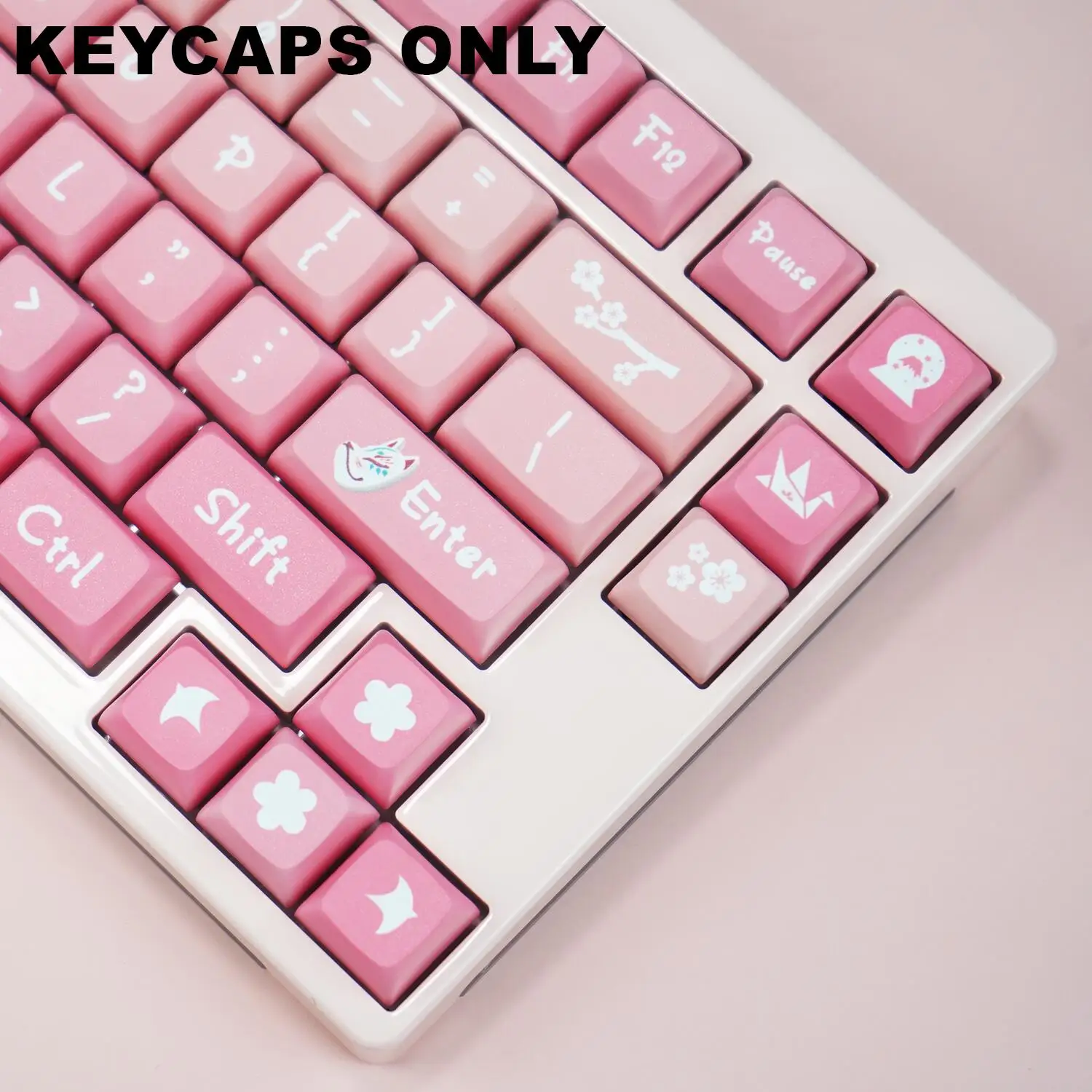 131 tasti Sakura PBT XDA Keycaps Set di copritasti in stile giapponese sublimato per Mx Cherry Gateron Switch Kit tastiera meccanica