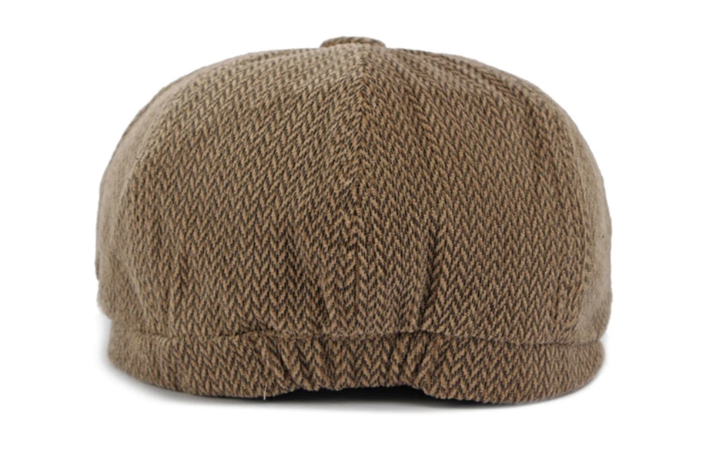 HT5163 Newsboy-Mütze für Männer und Frauen, Vintage-Künstlermütze, Woll-Baskenmütze, Flachmütze, 2026 Neu, Dick, Warm, Fleece-Gefüttert, Achteckige Baskenmütze – Detail 11