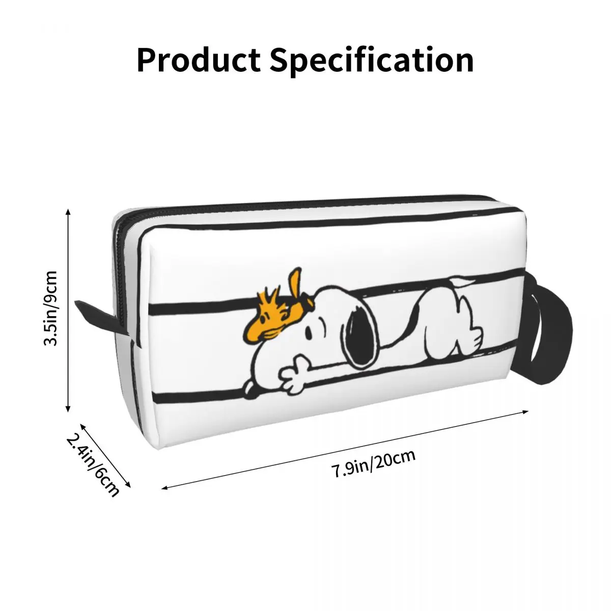 Snoopy Woodstock Smile Giggle Laugh Makeup Bag Pouch Waterproof Cartoon Cosmetic Bag Toiletry Bag Organizer Storage Purse Women