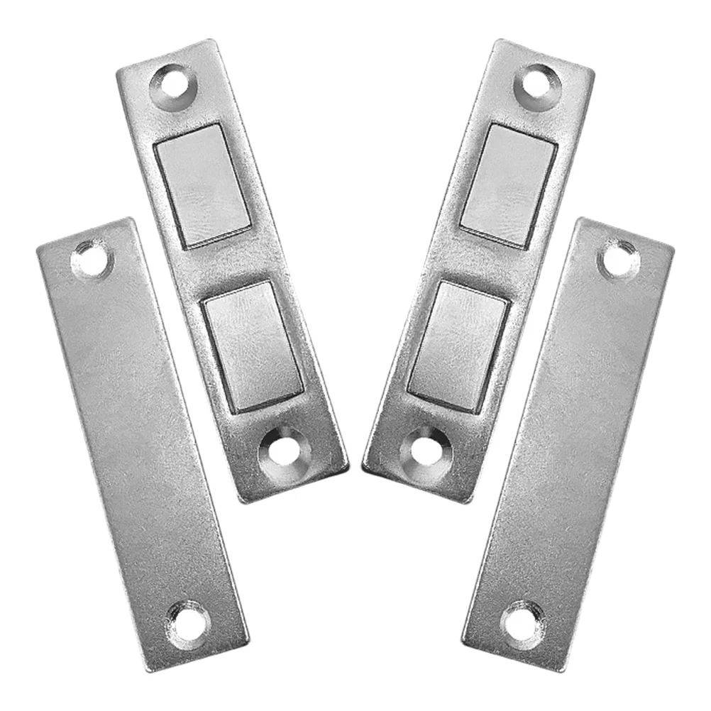 

2 Pairs Invisible Door Magnet Cabinet Magnets Magnetic Catch Attraction Heavy Duty Cold Rolled Steel Closures