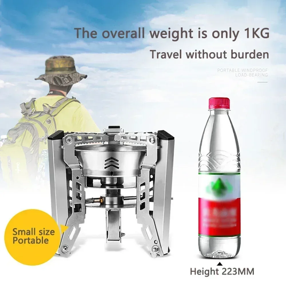 BULIN التخييم في الهواء الطلق EWPortable موقد غاز 6800 واط موقد نار قوي حفلة الأسرة السفر مخيم نزهة طباخ نظام للطي الموقد #5