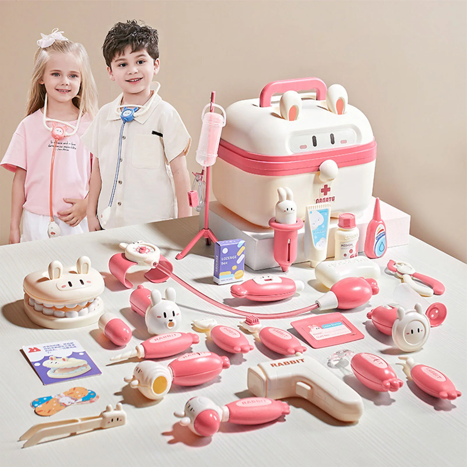 Kit de jeu de simulation médicale pour enfants, boîte de dentiste, jouets de stéthoscope pour filles, médecin, enfants