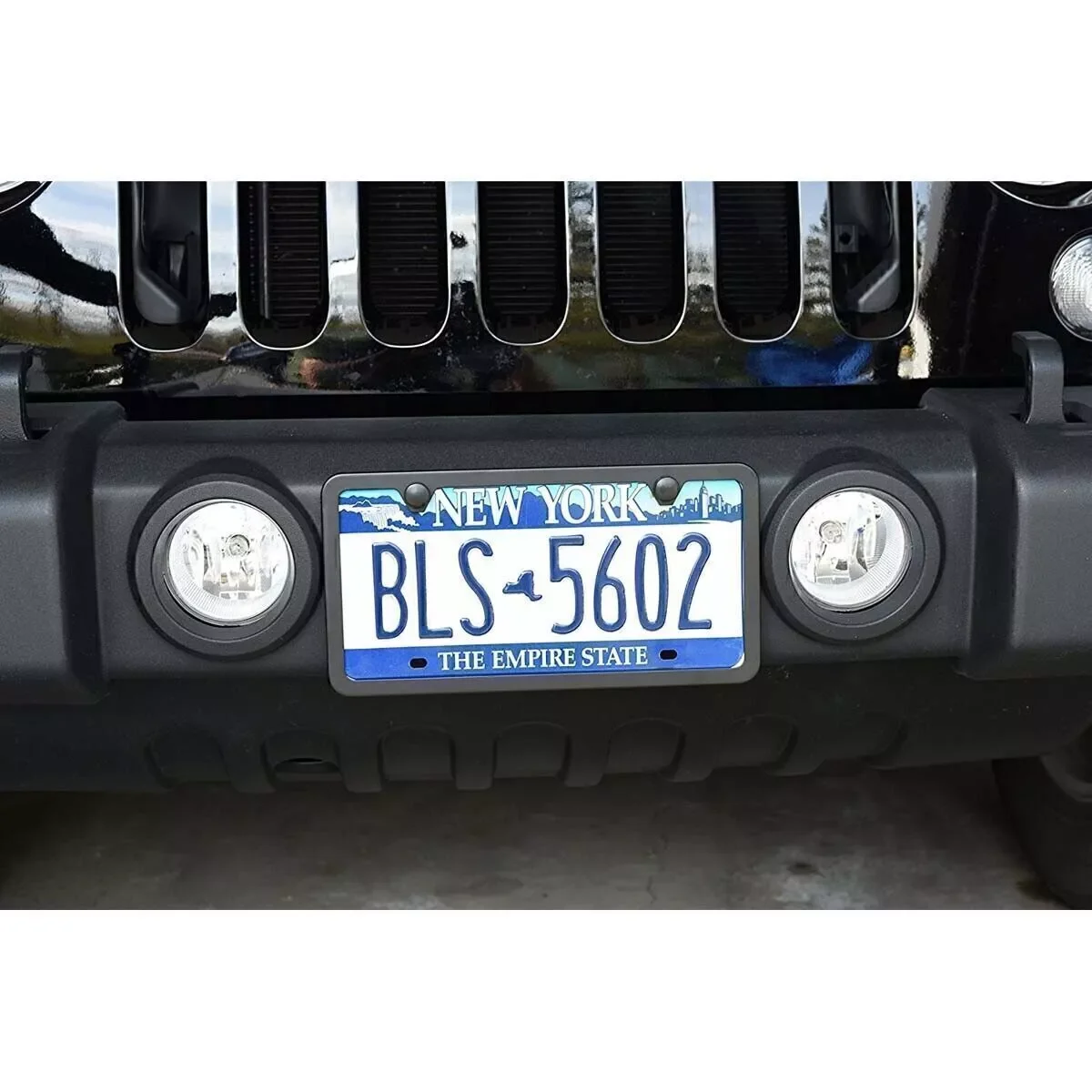 Stainless steel sharp Angle narrow edge ultra-thin license plate frame with 2 holes