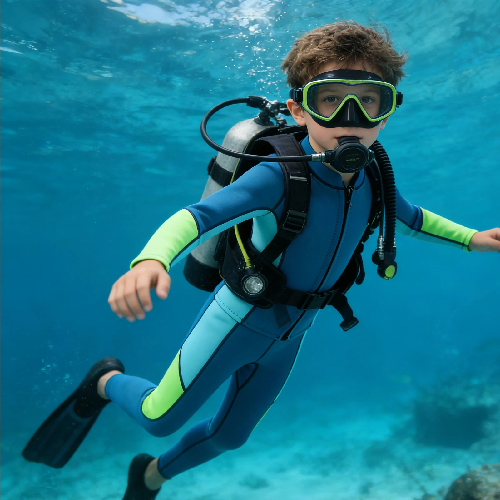 Traje de neopreno infantil con cremallera, protección UV y manga larga - imagen 5