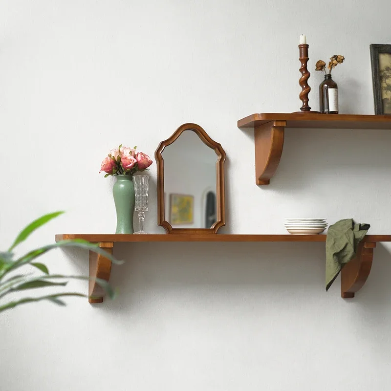 Slim Retro Wall-Mounted Bar Shelf Expandable Kitchen Organizer with Tool-Free Installation Anti-Clutter Design Cup Collections