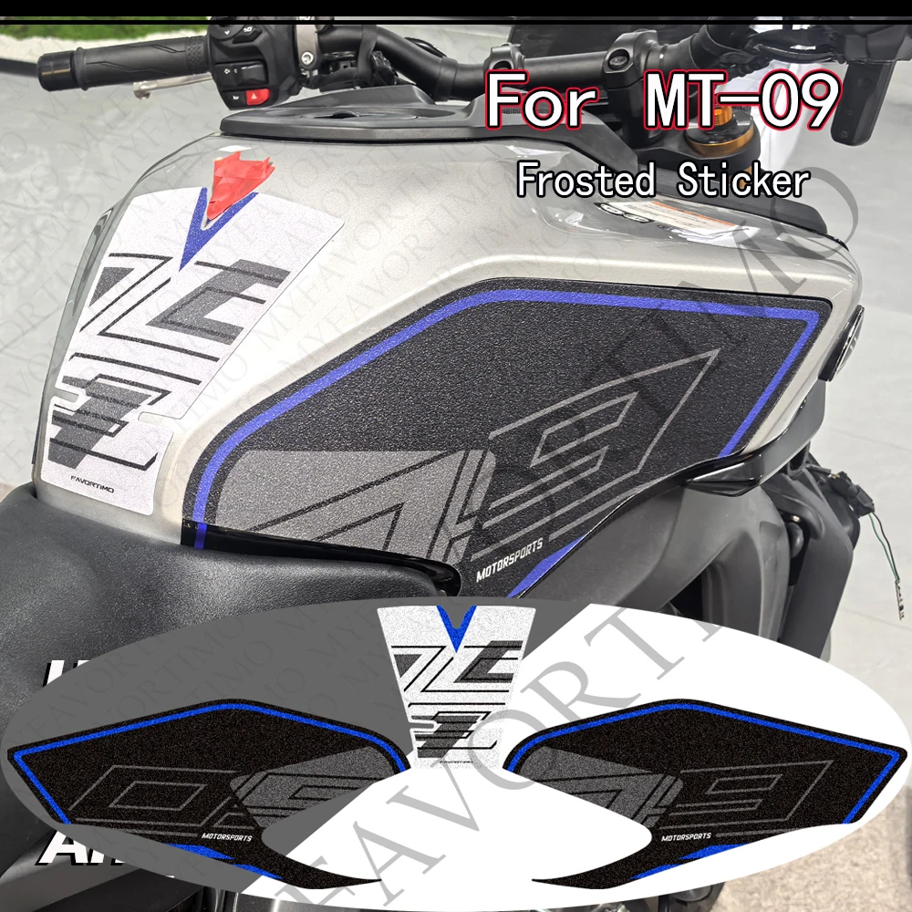 For MT-09 MT09 Decals Protection Fuel Tank Pad Motorcycle  Epoxy Resin Sticker 2024 2025 2026 Frosted Sticker