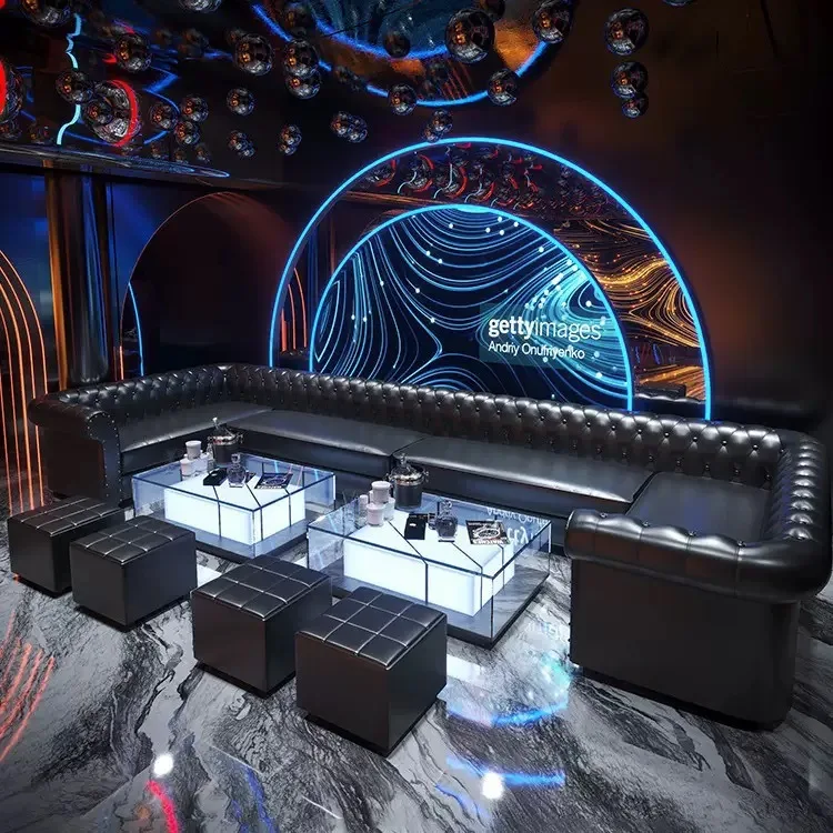 KTV sofa coffee table combination night club box party room bar booth U-L sofa