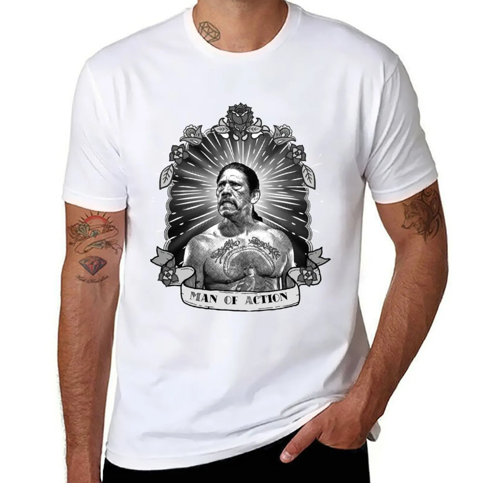 

Man of Action - Danny Trejo T-Shirt t shirt for man 100 percent cotton t shirts for man graphic funny T-Shirt
