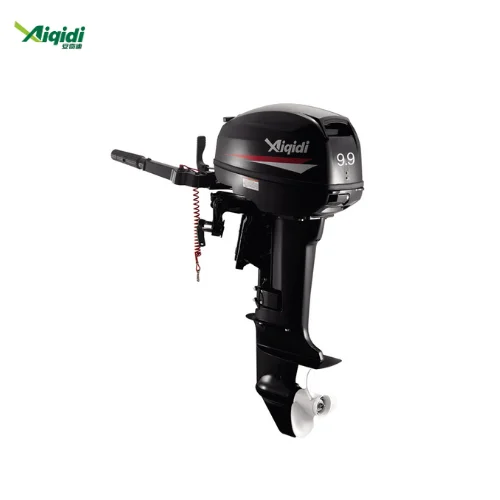 2 السكتة الدماغية 9.9HP المحركات البحرية AIQIDI نظام تبريد المياه محرك خارجي لقوارب الصيد