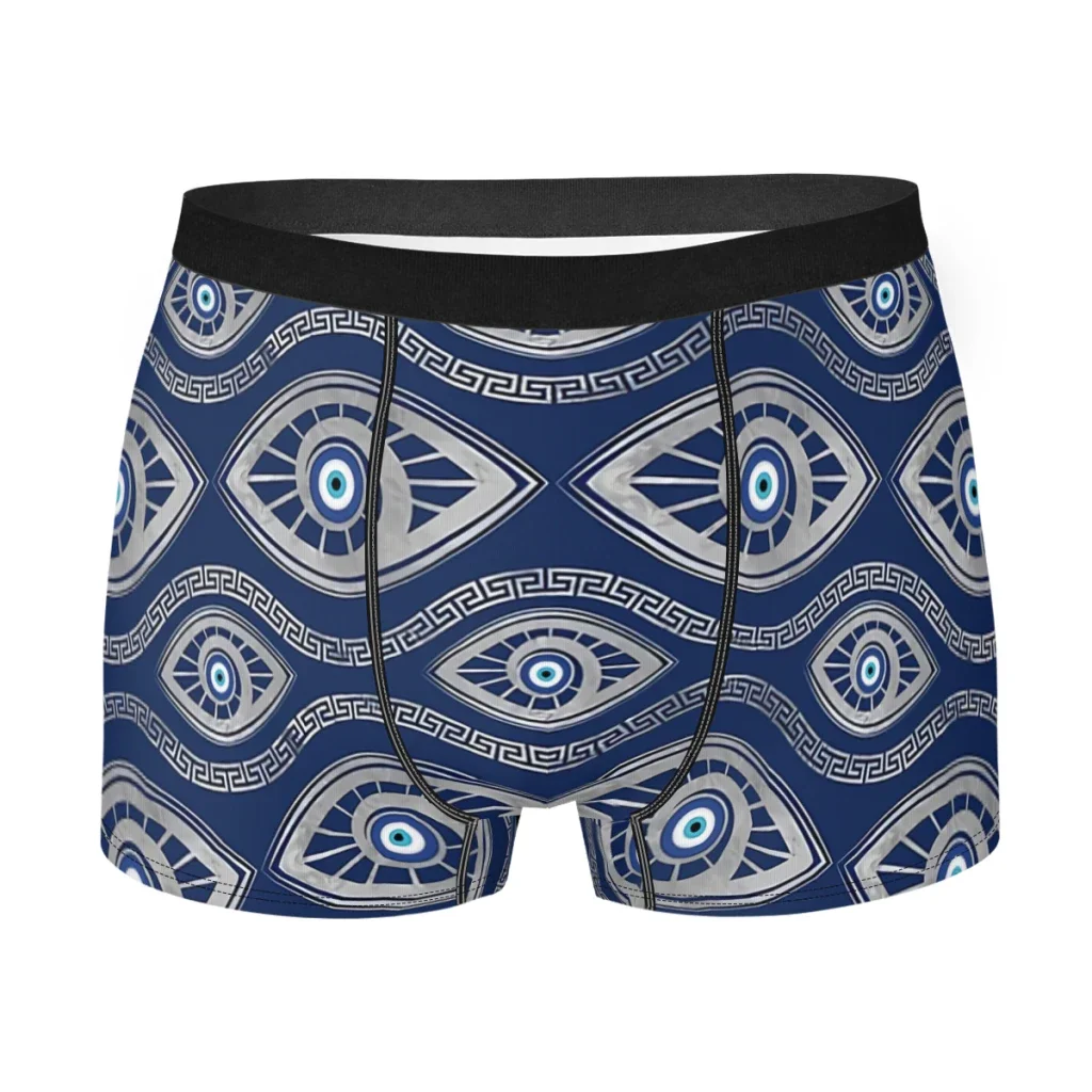 Greek Mati Mataki Matiasma Evil Eye Pattern  Underpants Breathbale Panties Man Underwear Ventilate Shorts Boxer Briefs