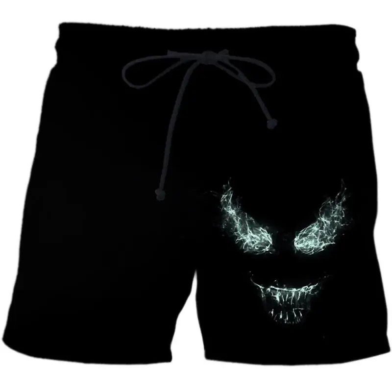 Marvel Legends Venom Beach Pants Men Casual Sports Shorts Hip-Hop Pants Comfortable Quick-Drying Shorts Holiday Gift