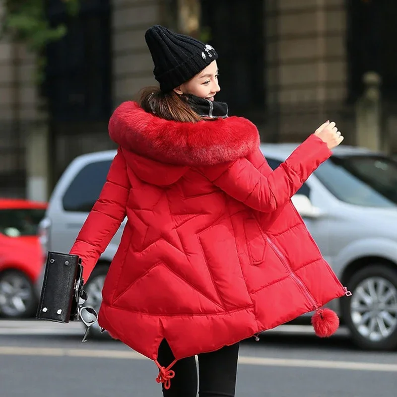 Parka à capuche coupe-vent en coton pour femmes, doudounes, pardessus, vêtements, chaud, hiver