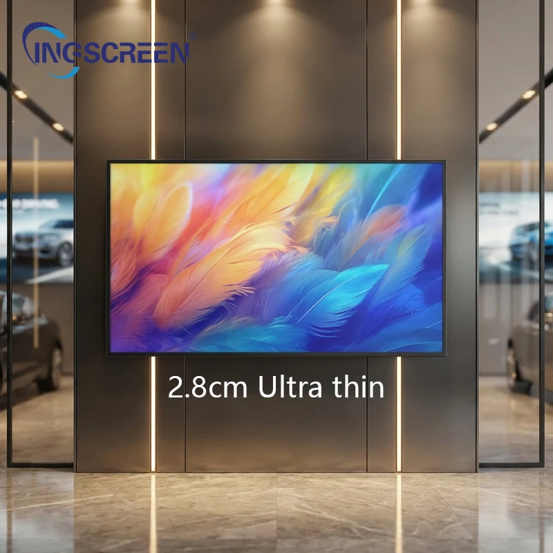 High Brightness 43 55 Inch Wall Mounted LCD Monitor 1080P Digital Signage Android OS Advertising Screen for Indoor Mall Shop