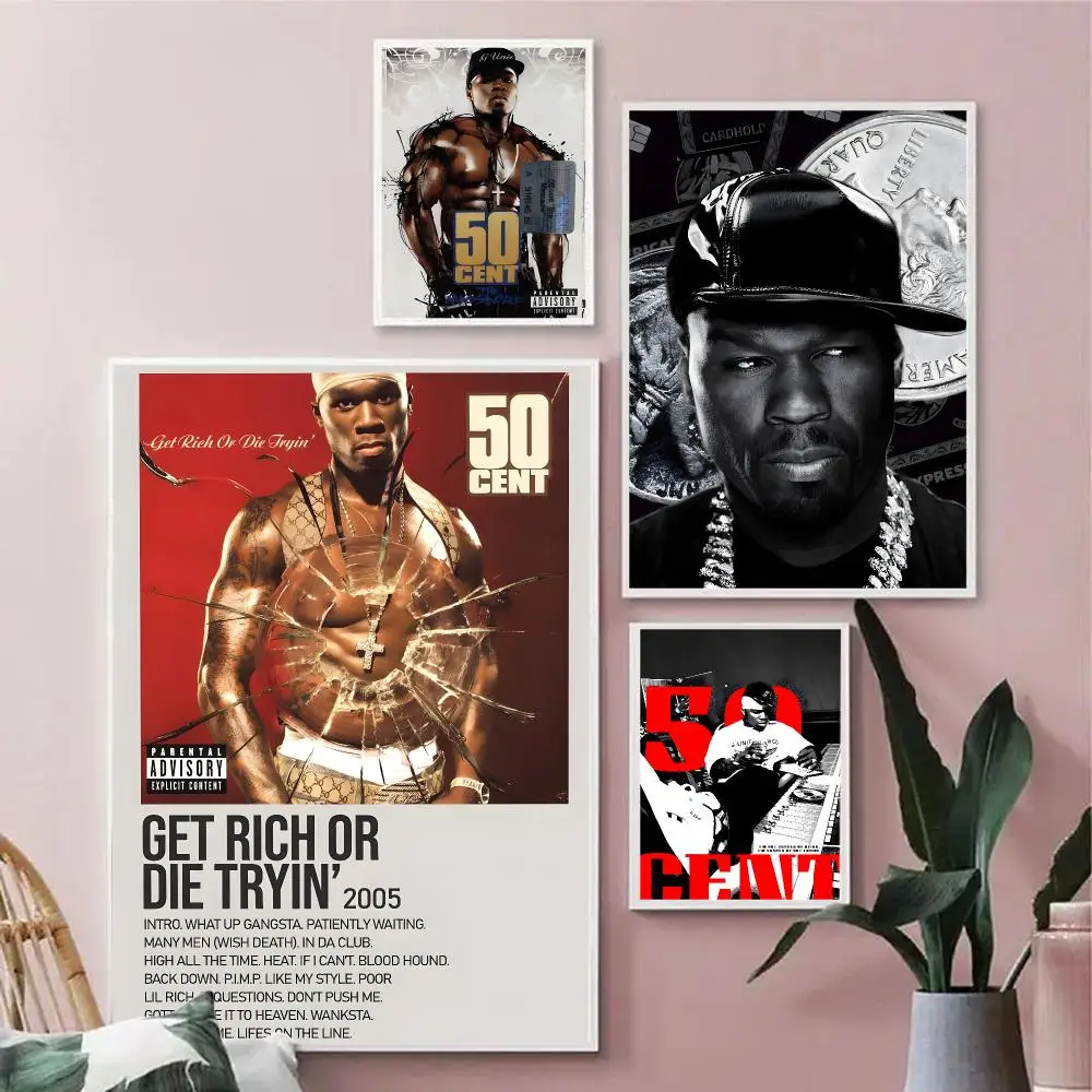 50 Cent Poster HD Waterproof Wall Art Self Adhesive Scratch Proof For Home Office Bar