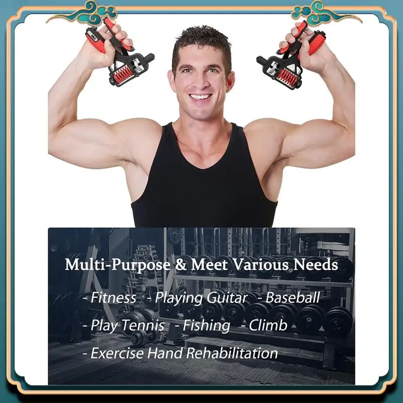 Latest Grip Strength Trainer Adjustable Distance/Resistance 20-260Lbses, Ergonomic Non-Slip Rubber Hand Gripper, Double Spring,