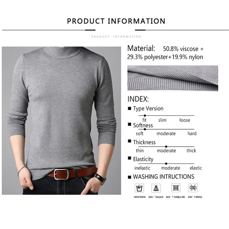 BROWON Autumn Brand Sweater Men Smart Casual Solid Color O-neck Knitted Slim Sweaters Oversize Business Pullover Mens Clothing