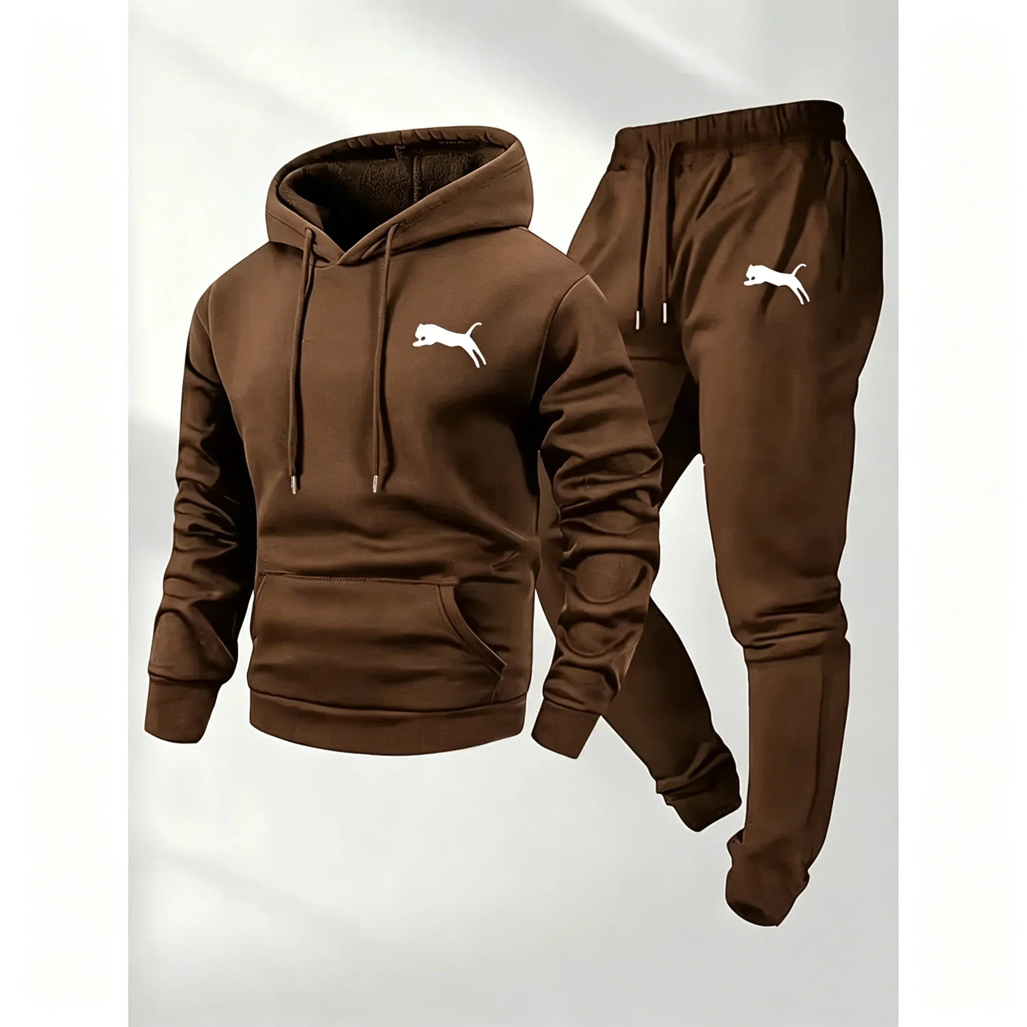 2026 Hot Selling Men's Hooded Sweatshirt & Pants Set Casual Tracksuit Streetwear Sportswear Fitness Jogger Outfit Two Piece Set - view 4