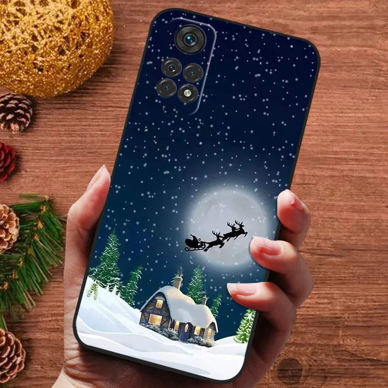 Christmas Soft Case for Xiaomi Redmi Note 11S 11 Pro Plus 11R 10S 10 10T Cover Silicone Bumper Note11 11s Cute Shockproof Funda image 5
