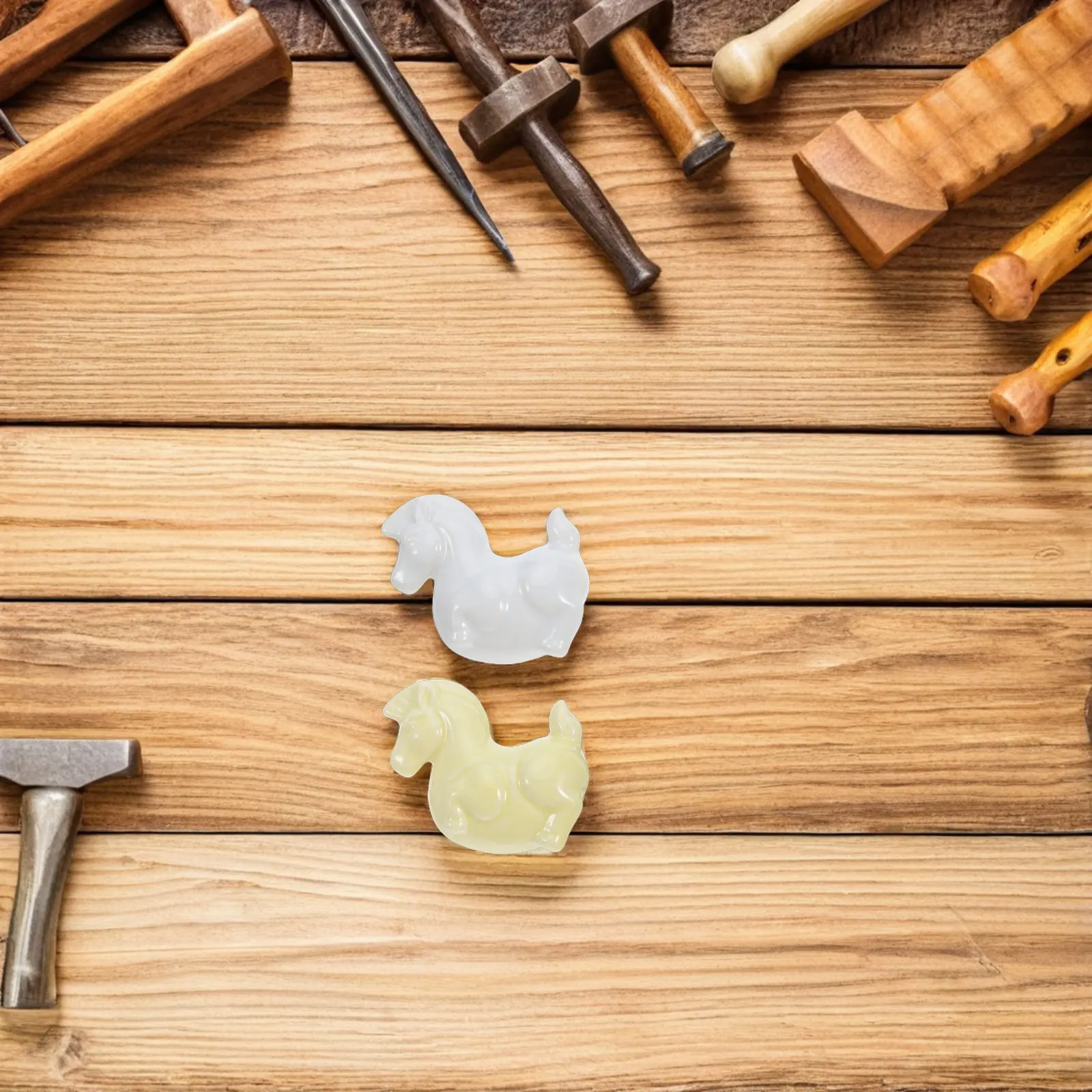 4Pcs Ceramic Horse Cabinet Knobs Decorative Animal Shape Pull Handles for Wardrobe Drawer Cupboard Nursery Furniture