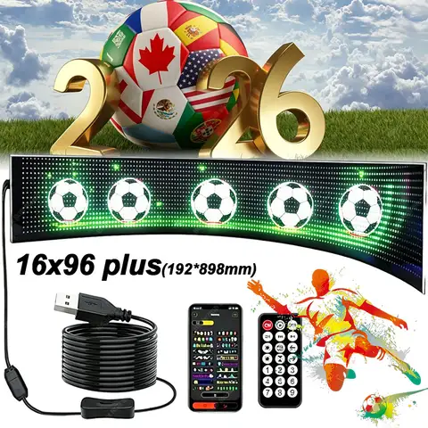 16*96 Plus Programmable LED Matrix Pixel Panel Flexible Screen Bluetooth App Control DIY Text Message Pattern Scrolling Display