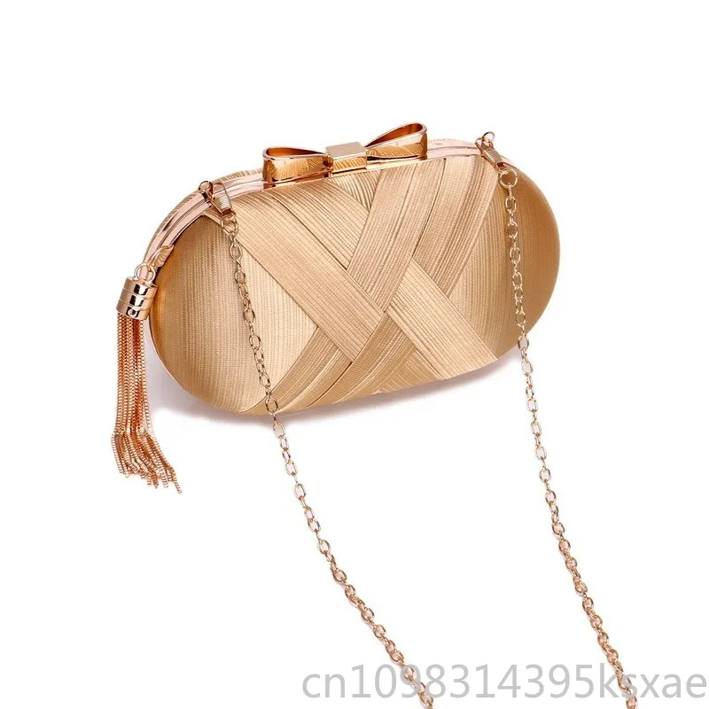Clutch Bag for Women Elegant Tassel Lightweight Sparkling Compact for Party Wedding Evening