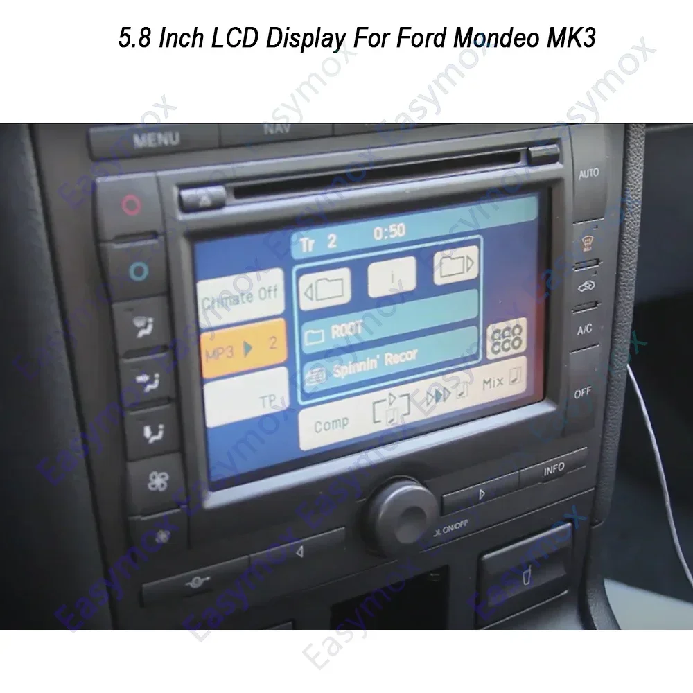 5.8 TFT LCD Display for Ford Mondeo MK3 2007-2013 DVD Navigation Audio Sat Nav 3M5F-18C821-DD TJ058NA01AA LTL582T-9161-2