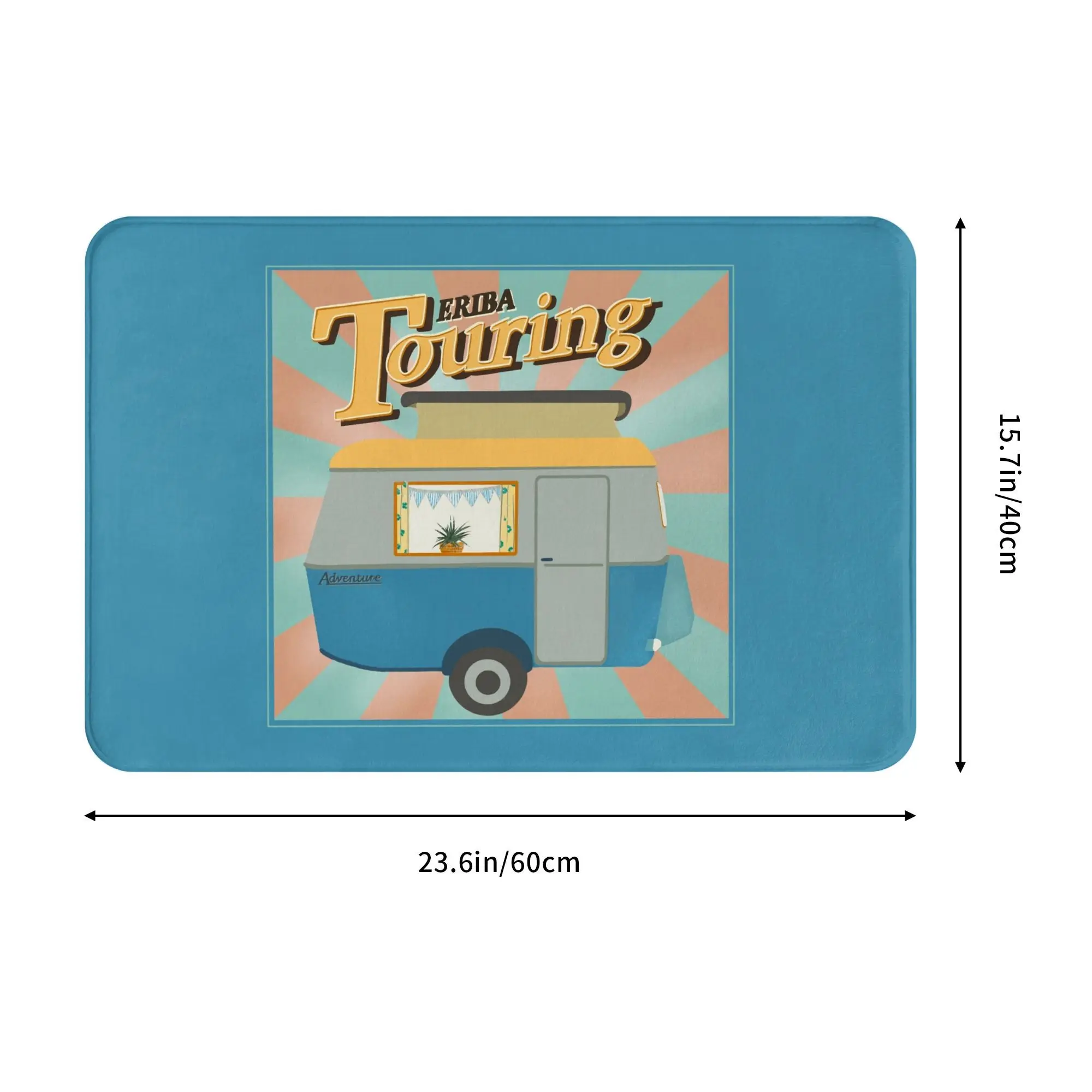 Vintage Touring Eriba Puck Adventure Doormat Floor Mat Absorbent Mat Carpet Rug for Kitchen Entrance Home Balcony Footpad Mats