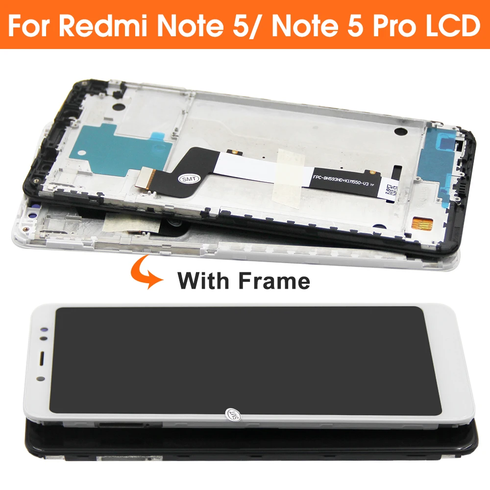 Screen for Xiaomi Redmi Note 5 Pro LCD Display Digital Touch Screen with Frame for Xiaomi Redmi Note 5 MEI7S MEI7 Replacement