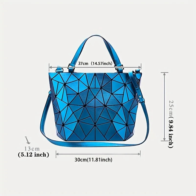 حقيبة يد نسائية حمل حقيبة السيدات حقائب كتف ذات سعة كبيرة حقيبة يد هندسية ماتي دلو حقيبة المرأة للطي حقيبة كروسبودي