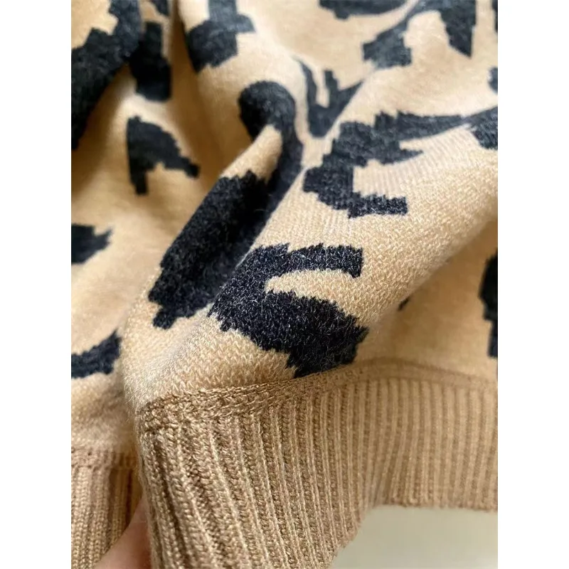 UNITIM 2026 Herbst Winter Kinder Baby Jungen Strickwaren Kinder Jungen Leoparden-Pullover Mäntel Retro 2-10 Jahre Kleinkind Säugling Jungen Strickjacke – Detail 15